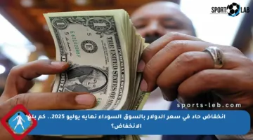 انخفاض حاد في سعر الدولار بالسوق السوداء نهاية يوليو 2025.. كم بلغ الانخفاض؟